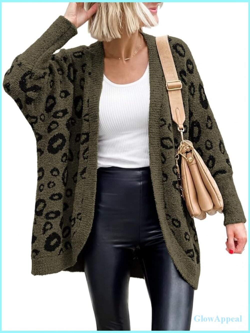 Long Sleeve Open Front Cardigan Sweater with Pockets Loose Knit Fall Spring